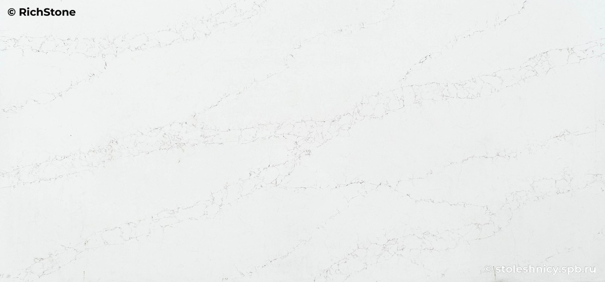 Vicostone BQ8628 Statuario фото поверхности столешницы