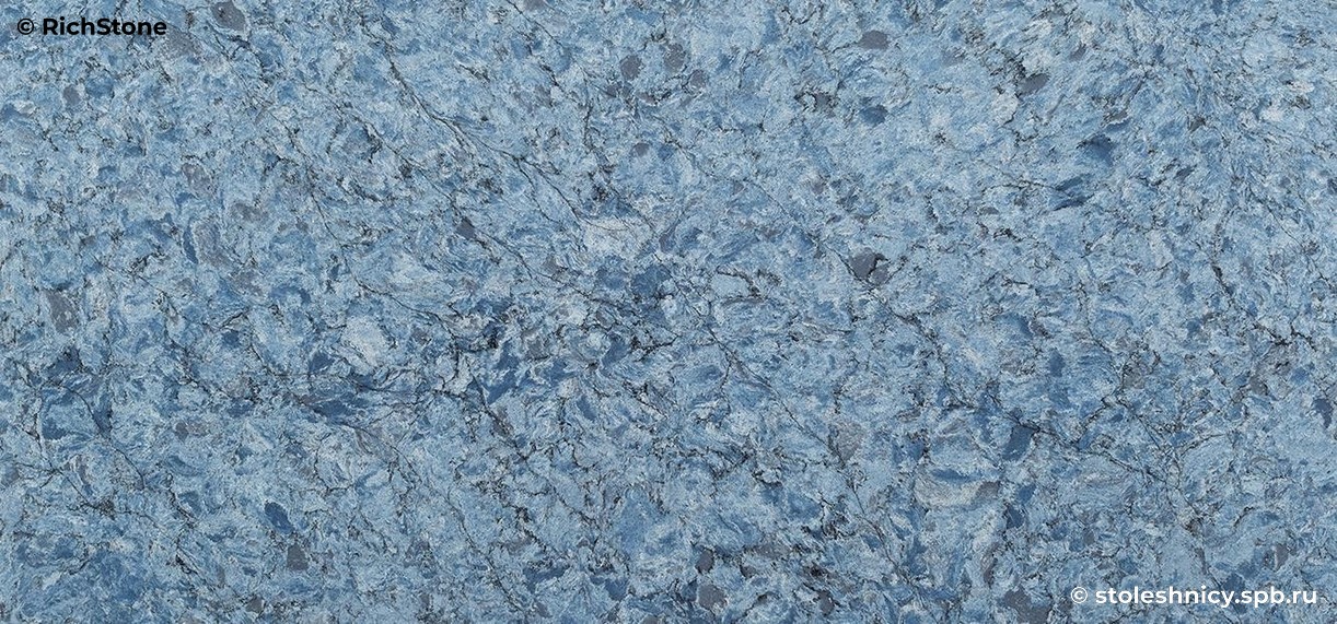 Vicostone BQ8786 Thunder Blue фото поверхности столешницы