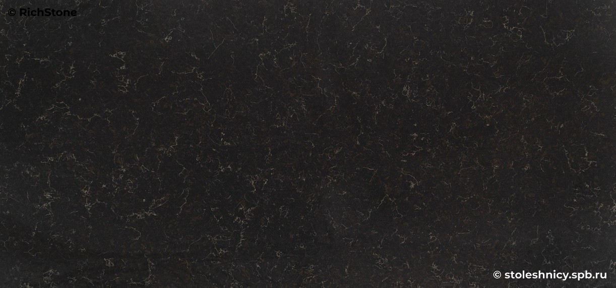 Vicostone BQ8812 Java Noir фото поверхности столешницы