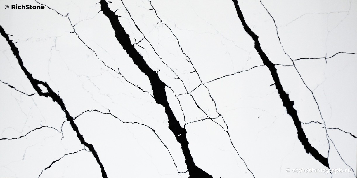 UC015 Statuario Black фото поверхности столешницы