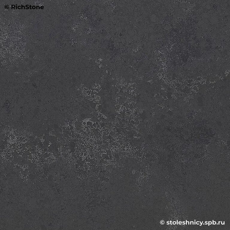 Антрацитовая столешница под раковину из кварцевого агломерата фото
