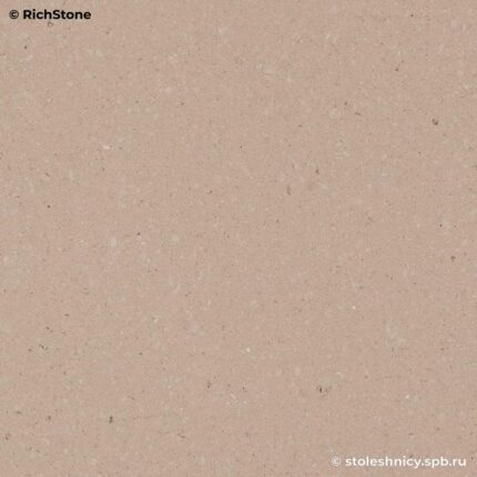 Бежевая кухонная столешница из агломерата с мойкой фото