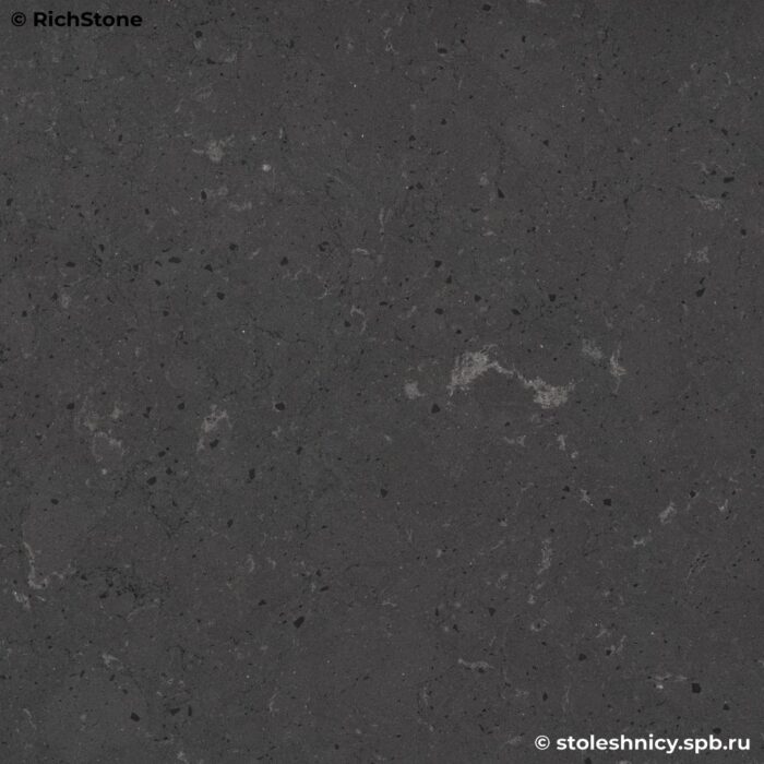 Интегрированная с мойкой матовая кварцевая столешница с фартуком фото