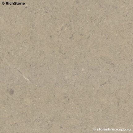 Угловая бежевая кухонная столешница из кварцевого агломерата фото