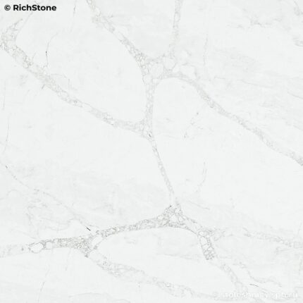 Закругленная матовая кварцевая столешница для раковины под мрамор фото
