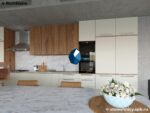 Столешница из кварцевого агломерата под мрамор с мойкой фото